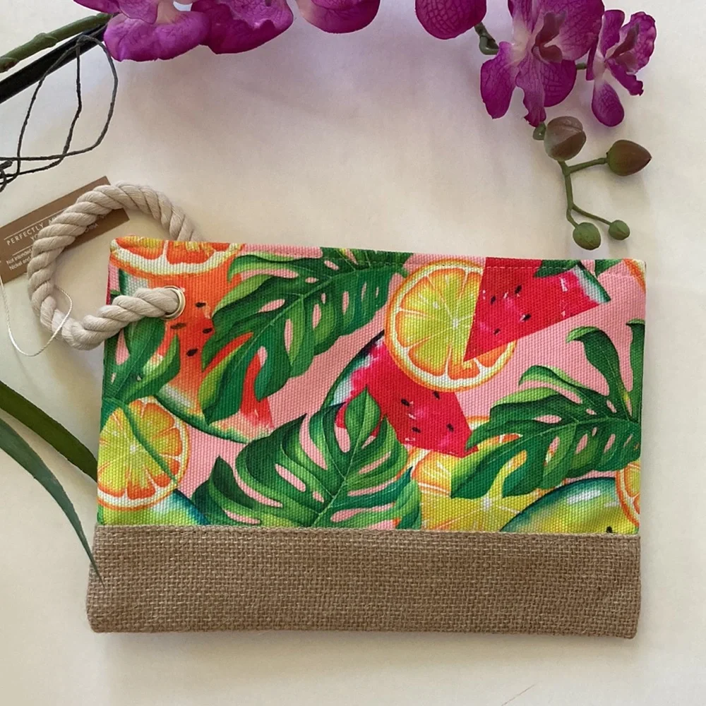 Tropical Fruit Wristlet/Cosmetic Bag - Picture 3 of 8